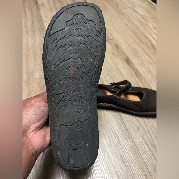 Brown Leather Mary Jane Shoes - Picture 3 of 4